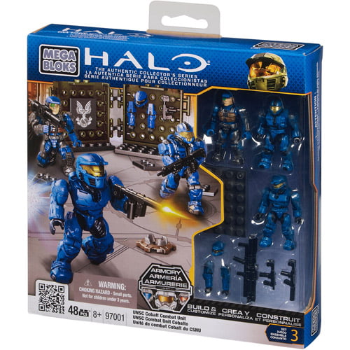 Mega Bloks Halo UNSC Cobalt Combat Unit 97001 for sale online